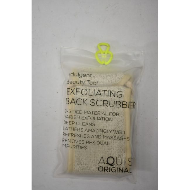 Aquis Original Indulgent Beauty Exfoliating Back Scrubber Linen 4" x 30.75"