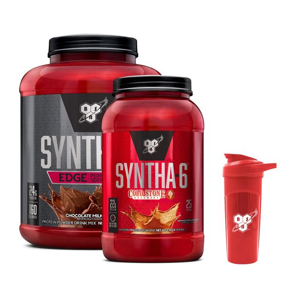 [+Shaker] Syntha 6 Edge 1.92kg Choco + Syntha 6 Original 1.17kg Cold Stone German Choco / Complex Protein Syntha 6 Isolated Whey Protein