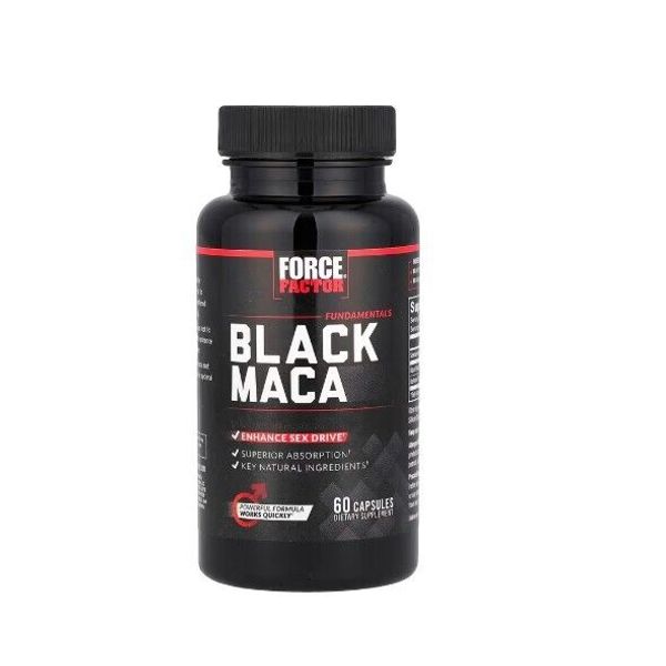 Force Factor, Fundamentals, Black Maca, 60 Capsules, 500 mg per capsule
