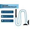 LiftAid Shoulder Pulley for Physical Therapy with Exercise Guide - Blue 