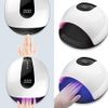 UV LED Nail Dryer, Infrared Detection, 80W, Double Efficiency, Infrared Whitening Function, For Manicure, 4-Stage Timer Settings, Can Be Used for Hands and Feet (White) [Parallel Import]