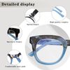 Dolarosey Blue Light Blocking Reading Glasses 3 Pack Women Square Large Thick Frame Computer Reader (3.5)