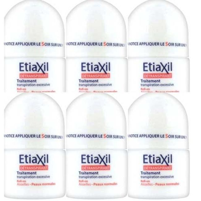 ETIAXIL Perspirex French version Detranspiran For normal skin Set of 6 Antiperspirant Armpit sweat Armpit sweat Overseas mail order  Directly from France