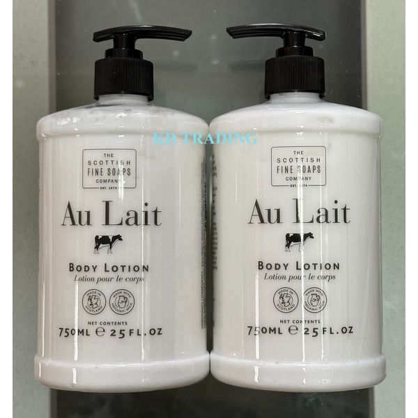 (2-Pk) THE SCOTTISH FINE SOAPS ~ Au Lait Signature BODY LOTION with Organic Milk