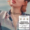 Inateannal 6 Sheets Black Tiny Temporary Tattoos for Women Personalized Neck Tattoo Stickers Sexy Body Transfers Fake Tattoo for Festival Beach Party