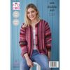King Cole 5648 Knitting Pattern Womens Easy Knit Cardigans in Bramble DK