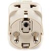 OREI USA to Europe (Schuko)(Type E/F) Adapter Plug  2 Pack Beige