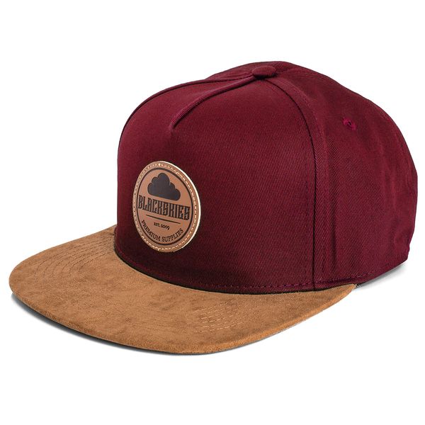 Blackskies Pathfinder Snapback Cap | Schirm Unisex Premium Baseball Mütze Kappe Basecap Verstellbar One Size - Weinrot Beige