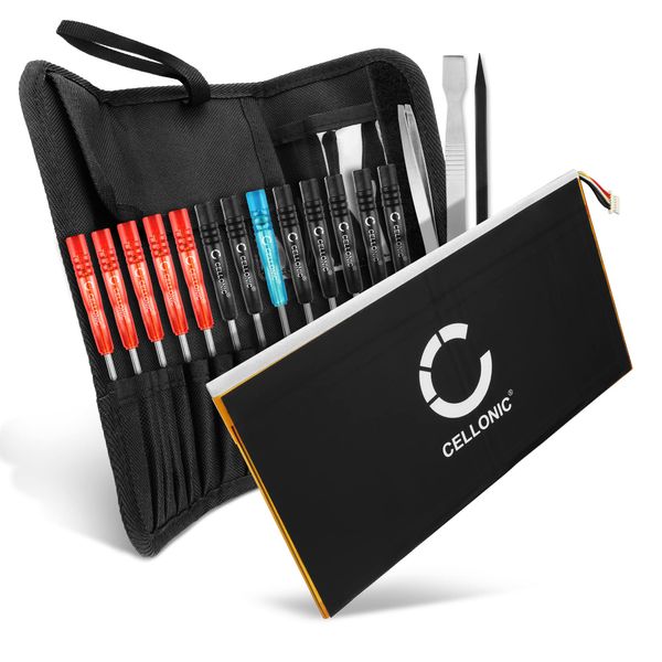 CELLONIC® Battery Replacement for Acer Iconia One 10 (B3-A40) 6 Pin PR-279594N Tablet PC Tab Pad Substitute Power Pack 6000mAh Capacity + Tool-kit 23pcs