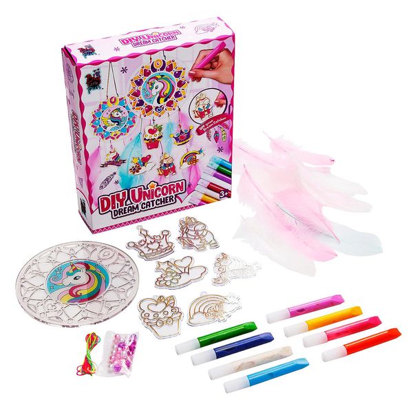 Fun Express DIY Unicorn Dream Catcher Craft Kit, All in One Kids Craft Kit, Birthday and Everday Gifts, Great for Creative Activity for Home and School