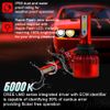 H13 9008 LED Replacement Headlight Bulbs Kit Direct Plugin Harness Adapter