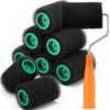 9 Pcs Textured Paint Roller 4" Bed Liner Roller Covers with 1 Pcs Frame Kit Slip