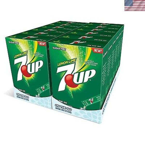 7-UP Lemon Lime Drink Mix Powder – 0 Sugar, 72 Servings for Healthy Hydration