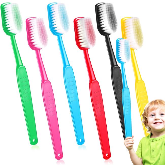 Jexine 6 Pieces Giant Toothbrush Large Toothbrushes Prop Fake Oversized Toothbrush Novelty Huge Toothbrush Toy for Comedy Party Favors Costume Gag Prank Items, 6 Colors