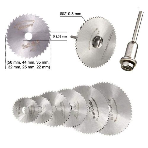 Slitter Blades, Saw Blades, High Speed Steel Cutting Disks, Cutting Saws, Metal, Woodworking Blades, HSS Steel, Set of 6