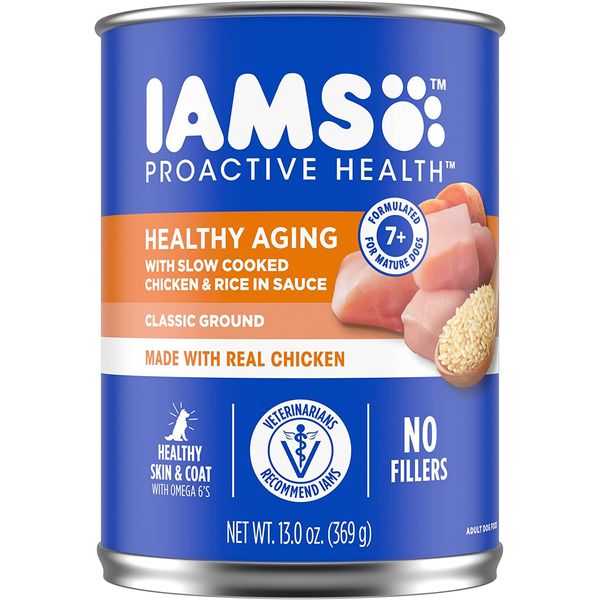 IAMS PROACTIVE HEALTH Healthy Aging Wet Dog Food Classic Ground with Slow Cooked