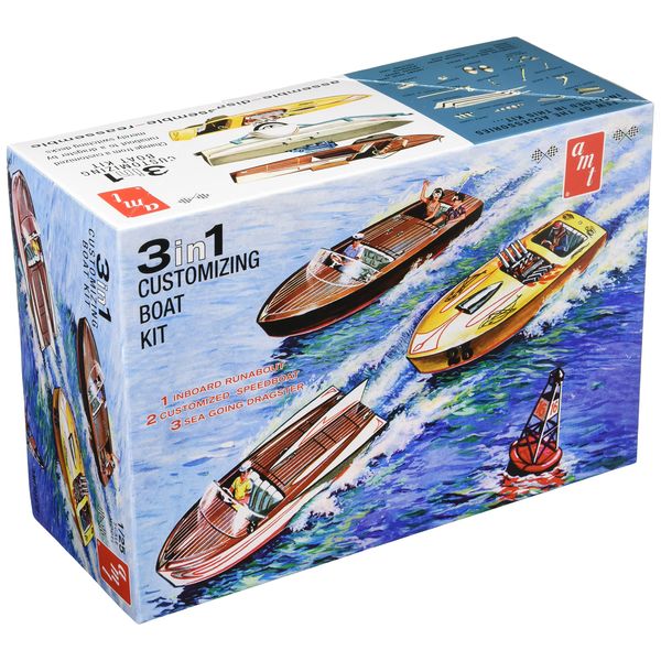 AMT Customizing Boat (3-in-1) 1:25 Scale Model Kit