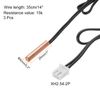 sourcing map 3 Pcs 15K NTC Thermal Sensor Probe,Copper Sensitive Temperature Sensor Probe 14 Inch Digital Thermometer Extension Cable Temp Sensor for Electrical Appliances