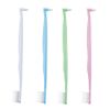 HRASY Orthodontic Toothbrush Double-Ended Interspace Brush V-Trim Toothbrush and Tiny Small Soft Trim Head End Tuft Toothbrush for Braces and Teeth Detail Cleaning, 4 Pieces (4 Colors)