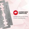 Feather Double Edge Safety Razor Blades - (50 Count) - Platinum Coated Hi-Stainless Steel Razor Blades - Fits Most Safety Razors - Super Sharp for Close Shaves - Made in Japan
