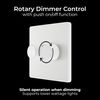 BG Electrical Intelligent Double Wall Dimmer Switch, 2 Way, Screwless Front Plate, Evolve, Pearlescent White, 200W, PCDCL82W