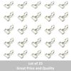 1" Solid Eye Snap Hook for Webbing - Nickle Plated - Awning Clips {LOT OF 25}