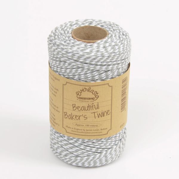 100m - Everlasto Original 'Beautiful Bakers Twine' (2mm approx) (Silver)