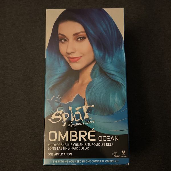 Blue Hair Dye SPLAT Rebellious Colors Blue Crush/Turquoise Reef NEW UNOPENED BOX