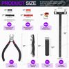 Swpeet 17Pcs Archery Bow String Tools Kit, Archery Nocking Buckle Plier, Bowstring Nock Sets Archery, T Shape Bow Square Ruler, Bow String Wax, Archery String Silencer, Bowstring Finger Protector