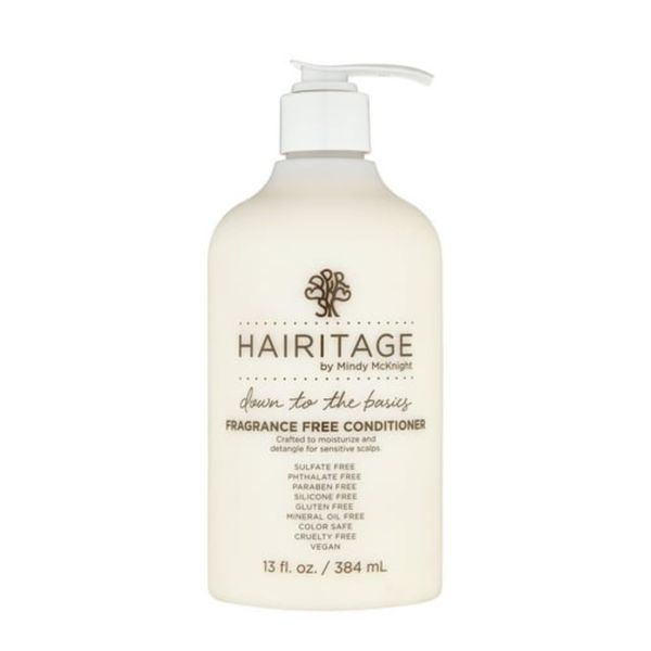 Hairitage Down to the Basics Fragrance-free Conditioner Formulated with Chamomile + Sunflower Seed Oil - Ultra-Mild + Moisture Rich - For Sensitive Scalps - No Artificial Perfumes, 13 oz