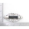 Faship Gorgeous Navy Blue Crystal Flower Barrette Clip