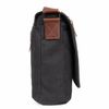 LOSMILE Mens Canvas Messenger Shoulder Bag. (Black)