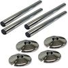 4 x 15mm Radsnaps and Collars CHROME -Free P & P