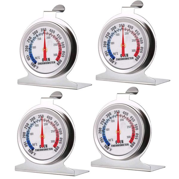 4 Piece Cooking Oven Thermometer 50-300°C / 100-600°F - Measuring Oven Temperature - Kitchen Baking Supplies