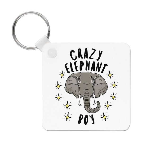 Crazy Elephant Boy Stars Keyring Key Chain