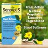Senokot-S Dual Action 60 Tablets Natural Vegetable Laxative Ingredient Plus S...