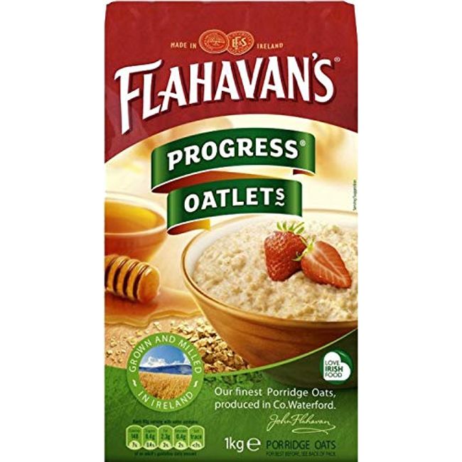 Flahavan's Irish Progress Oatlets / Oatmeal / Porridge, 1kg bag