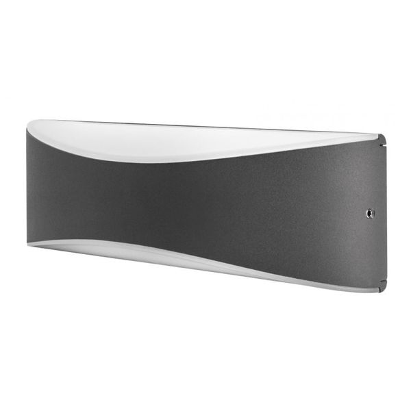Wave Wall Light IP65 7w 310lm 3000K Dark Grey