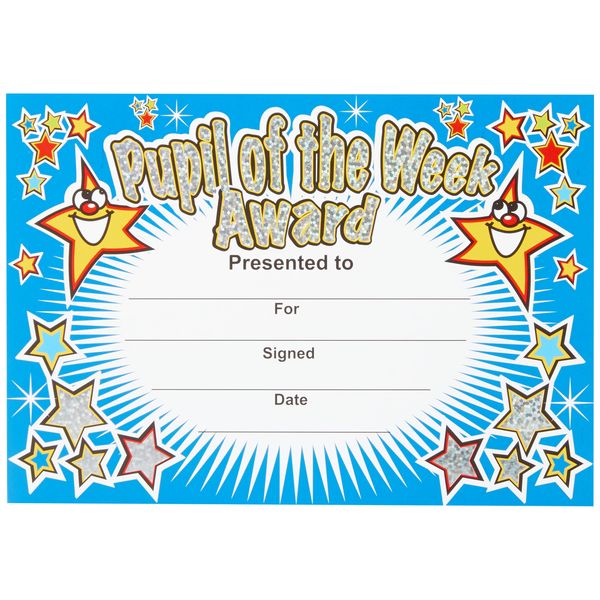 SuperStickers Student of the Week Sparkling School Certificate