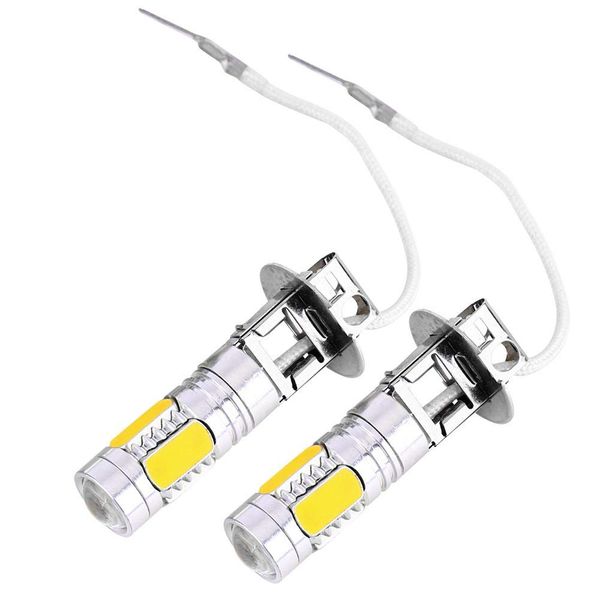 Yellow H3 Bulb - H3 Fog Light Bulb,2 X Car Led Fog Driving Light Bulb H3 7.5W 5730 Lamps Extremely Bright 12V 5-Smd Car Exterior Light Bulbs