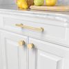 Amerdeco 10 Pack 1.3 Inch(32MM) Cabinet Knobs, Brushed Gold Dresser Drawer Knobs for Bathroom Cabinets AM020