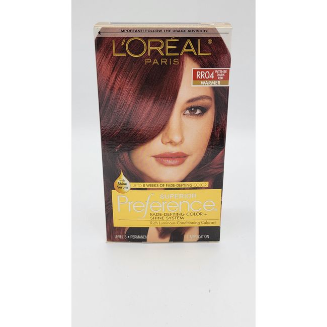 L'Oreal Paris Superior Preference Hair Color | RR-04 Intense Dark Red | 1 Pack