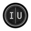 IU Monogram Gift Black Two Initials IU Monogram PopSockets Grip and Stand for Phones and Tablets
