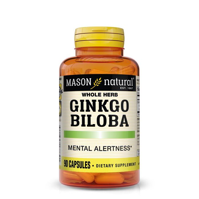 Mason Natural Ginkgo Biloba - Improve Mental Alertness, 90 Capsules