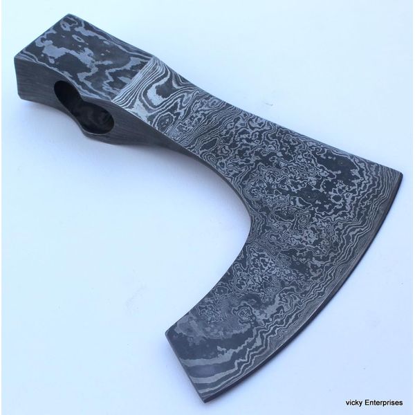 Axe Head Handmade Damascus Viking Hatchet Axe for Making Bearded Camping Medieval Wood Cutting Chopping and Splitting Axe Ax-001