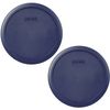 PYREX Blue Plastic Cover fits 6 & 7 cup Round Dishes (2 Lids)