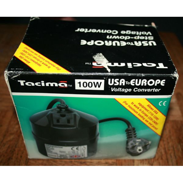 Tacima 100W Voltage Converter, USA to Europe