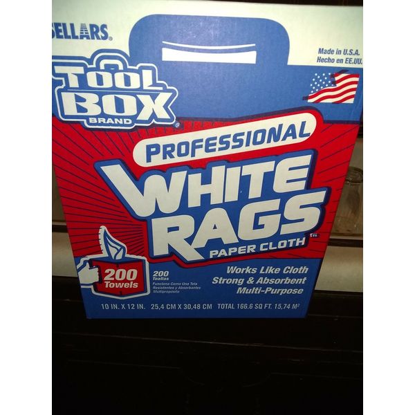  SELLARS Toolbox Multi-Purpose Shop Towels Rags 3X STRONGER 200 Rags eac