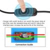 CY Switch Universal Interruptor 303 Switch Cord Inline On-Off Switch DPST Control Rocker for Bedroom Table Lamp Desk Light Strip