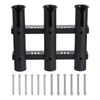 3 Tube Fishing Rod Holders Plastic Wall-Mounted Rack Pole Bracket